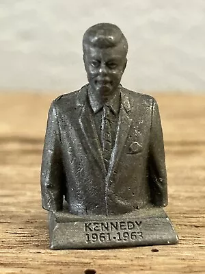 VTG John F Kennedy Pewter Bust Miniature United States President 1961-1963 • £13.29