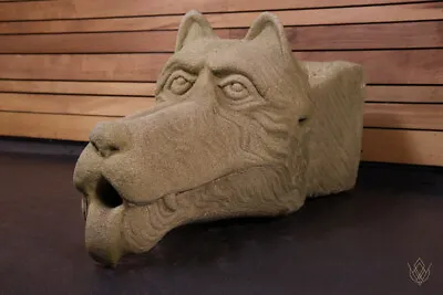 £960 • Buy Hand Carved Sandstone Wolf Gargoyle Water Spout/Feature - WM10136