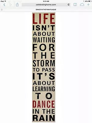 # Dance In The Rain Plaque Hand Painted Western Plaque Home Interiors & Gifts • £38