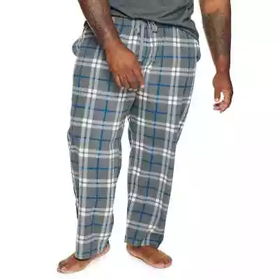 Sonoma Men’s Plaid Flannel Lounge Pants Grey Jean Blue 1XB Ships Next Day • $15.30