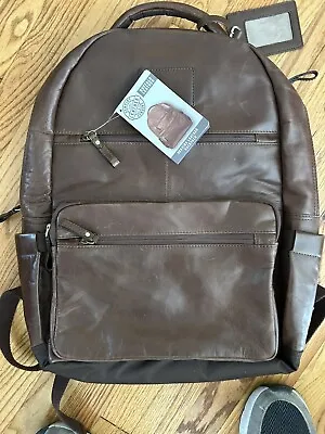 Genuine Goat Leather Large UNISEX  Backpack Travel Rucksack Laptop Gym Bag NEW • $36.95