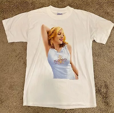 Vintage 2001 Madonna Drowned World Tour T-Shirt White Medium • $45