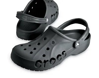 £29.99 • Buy Crocs Baya Clogs Mens UK Size 10 - Graphite/Grey Colour - BNIP