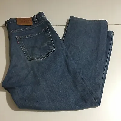 Vtg Levi's 505 Regular Fit Straight Leg Mens Jeans Size 34x27 (34x32 Tag) Cuffed • $18.97