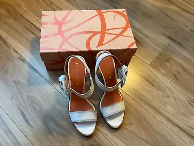 Via Spiga V-Kia White Calf Leather Sandals US Women’s Size 7.5  • $15