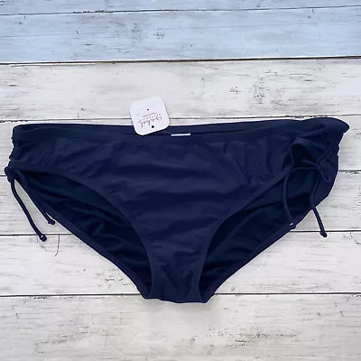 Isabel Maternity Swim Bottoms Womens XXL Blue Navy Solid Side Tie Target NEW • $7.49