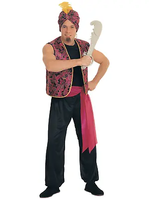 Mens Arabian Geine Costume Sultan Fancy Dress Adults Outfit Book Day • £27.99