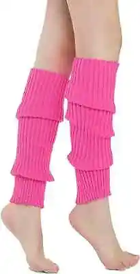  Leg Warmers For Women 80s Ribbed Knit Leg Warmer Custume Womens One Size Rose • $16.18