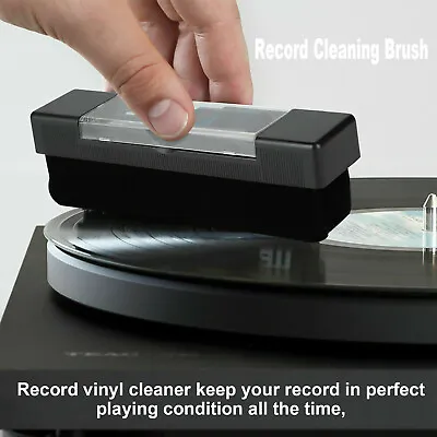 Vinyl LP Record Cleaner Set Stylus Velvet Anti-Static Cleaning Dust Brush Kit US • $8.72