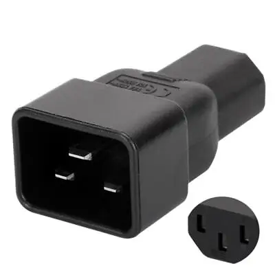 IEC 320 C13 To C20 Adapter C20 16A To C13 10A Power • £7.10