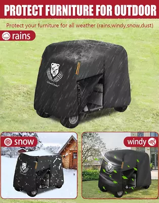 Waterproof Golf Cart Cover 6 Seater Elastic HEAVY DUTY UV Proof 138L X 48W X 66H • $91.83