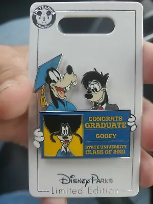$24.90 • Buy Disney Parks Graduation Day Class Of 2021 Goofy Max LE Pin New