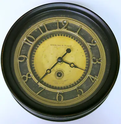 Wall Clock STERLING & NOBEL CLOCK CO. 9  Quartz Battery RETRO-VINTAGE - Working • $10.99