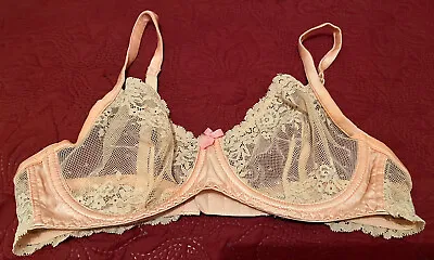 Mimi Holliday Underwire Lace Pink Bra 34C • $14.99