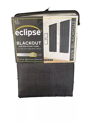 Eclipse Samara Blackout Energy-Efficient Thermal Curtain Panel 42  X 63  Black  • $18.95