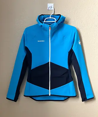 Mammut Eiger Jacket Speed ML Hybrid Jacket Soft Shell Hooded Size XS Blue • $79