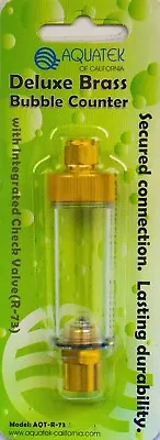 Deluxe AQUATEK CO2 Brass Bubble Counter With Integrated Check Valve • $16.99