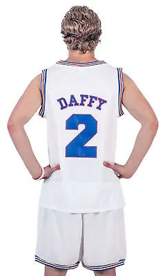 Space Jam Tune Squad Logo Daffy Duck #2 White Basketball Jersey • $29.99