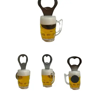 Beer Mug Fluid Filled Bottle Opener - Foamy Beer Glass - Fridge Magnet • $2.99