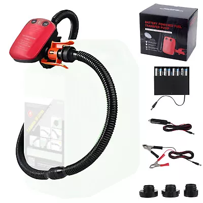 Auto-Stop Fuel Gas Transfer Pump 3.2GPM AA Battery/12V DC 3 Power Modes J2P8 • $44.95