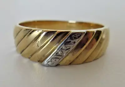 Vintage 14K Gold Men's Wedding(?) Band; Size 9-1/2 • $350