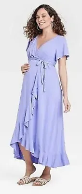 NEW Flutter Short Sleeve Knit Maternity Dress Maternity By Ingrid & Isabel Sz XL • $14.99