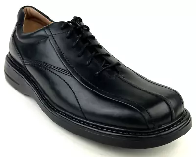 VTG 90s Y2k London Underground Oxford Shoes Black Leather Bicycle Toe Mens 13 • $74.99