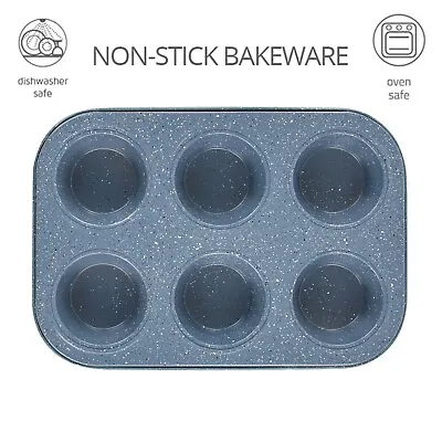 £6.49 • Buy 6 Cup Non Stick Deep Sturdy Muffin Trays Cupcake  Baking Tray Tin