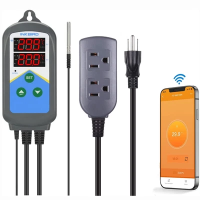 $35.99 • Buy Seed Started Hydroponics Thermostat WiFi Temperature Controller Heating Control
