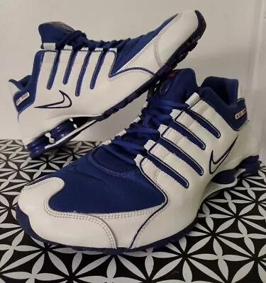 RARE Nike Shox NZ Royal Blue White Mens Running Shoes 378341-404 Size 13 • $100