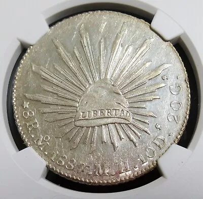 Mexico: Republic 8 Reales 1887 Mo-MH MS61 NGC Mexico City Mint DP-Mo72 • $593.76