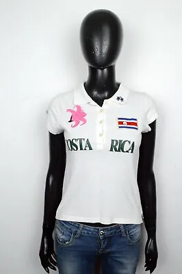 Polo LA MARTINA Woman SIZE XS Jersey Cotton White Short Sleeve Women's Shirt • $20.24