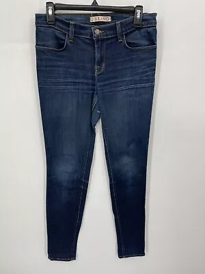 J Brand Jeans Womens 28 Skinny Dark Wash Mid Rise Dark Faded Wash • $16.32