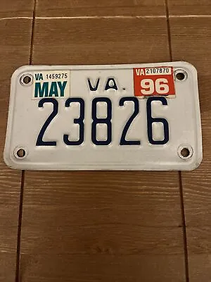 $17.75 • Buy Virginia Motorcycle 🏍License Plate. 1996 VA Tag #23826. 5 Digit. Vintage