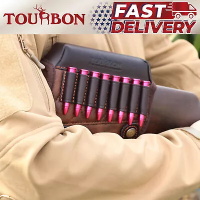 Tourbon Rifle Cartridges Ammo Holder Carry On Buttstock Cover Cheek Riser Rest • $50.71