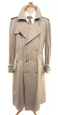 Burberry Trench Coat Raincoat Mac 100% Cotton Cameleon Uk 44 Eu 54 Xl • $699