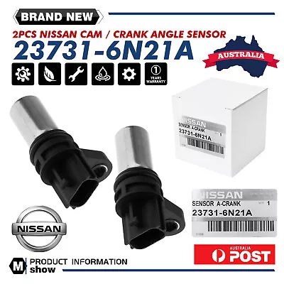 2X Cam / Crank Angle Sensor Fits NISSAN X-TRAIL T30 QR25DE 2.5L XTRAIL 02-06 • $61.28
