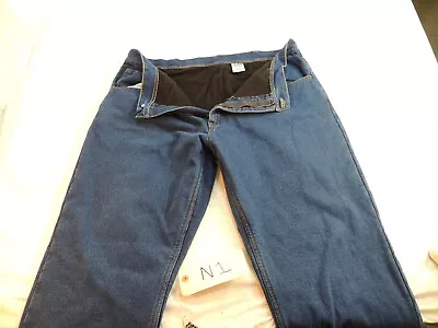 Key Fleece Lined Denim Carpenter Jeans Workwear Blue Mens Sz 40 X 34 Winter Wear • $16