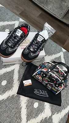 Von Dutch Limited Edition Graffiti Print Sneakers And Match Bowling Bag • $200