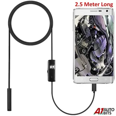 LED Endoscope Borescope Inspection Camera 250cm USB Micro USB For Android And PC • $12.03