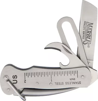 MARBLES First Mate Stainless Steel Marlin Spike Folding Pocket Knife 405 • $18.84