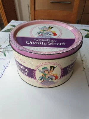 £10 • Buy 🍁 Large Vintage Tin - Mackintosh's Quality Street - 23cm Dia. X 14cm Depth (1)
