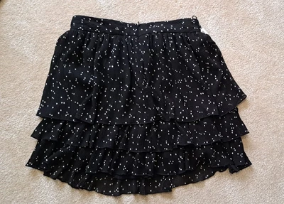 £11.99 • Buy Zara Polka Dot Spotty Skort Skirt Frill Chiffon Size M