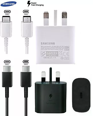 Genuine Samsung Galaxy Tab S7 FE 25W Super Fast Charger & Cable • £11.99