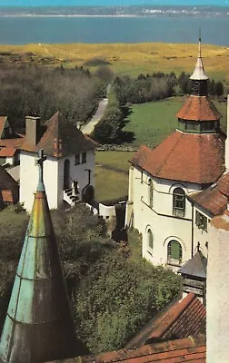 Postcard Caldey Island Rooftops Of Abbey & Tenby In Background My Ref TT • £2.25