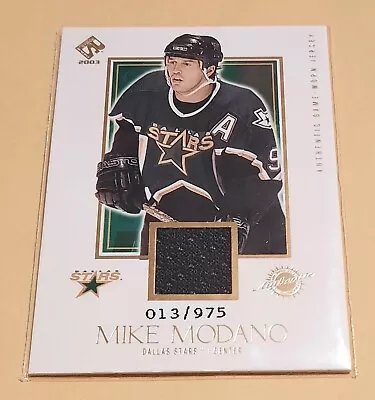 MIKE MODANO 2003 Private Stock Hockey JERSEY PATCH SP #/975 Stars Wings USA • $14.99