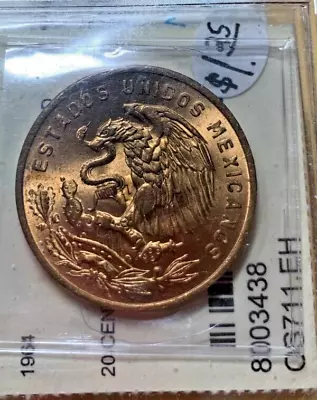 1964 Mexico 20 Centavos KM-440 Looks Uncirculated. Coin #550 • $1.25