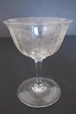 Vintage Sherry Glasses Etched Crystal • $5