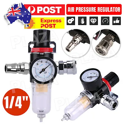 1/4'' Air Pressure Regulator Compressor Moisture  Oil Water SeparatorTrap Filter • $13.45
