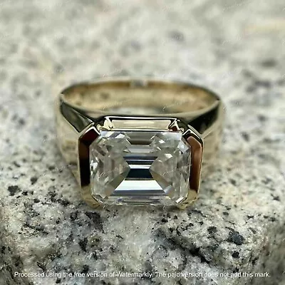 2.50CT Emerald Cut Lab Created Men'S Wedding Ring 14k Yellow Gold Finish • $154.50